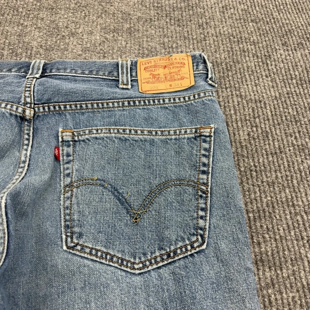Levis 505 Denim Shorts Mens‎ 38 Blue Cotton Regular Fit Casual Summer Streetwear